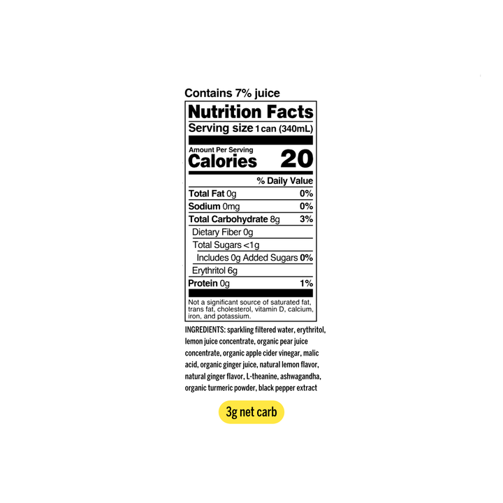 Sparkling Lemon Turmeric 12- pack Botanical Water