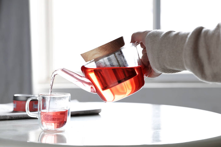 Infusion™ Glass Teapot & Wood Lid w/ Infuser - 17oz / 0.5L