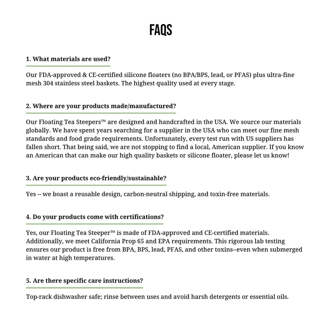 Sunflower | Floating Tea Steeper | Green Base | Yellow