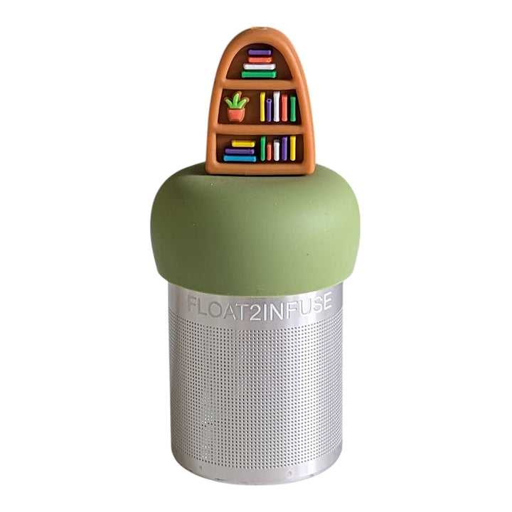 Plant Bookshelf | Floating Tea Steeper | Green Base | Brown