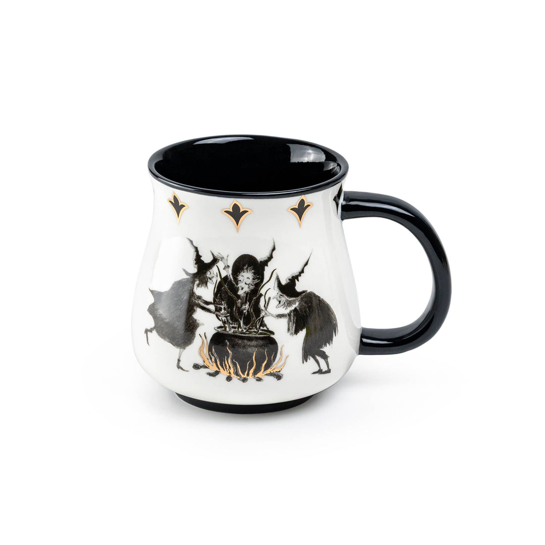 Halloween Witches Brew 16oz Mug Flying Witch on the back