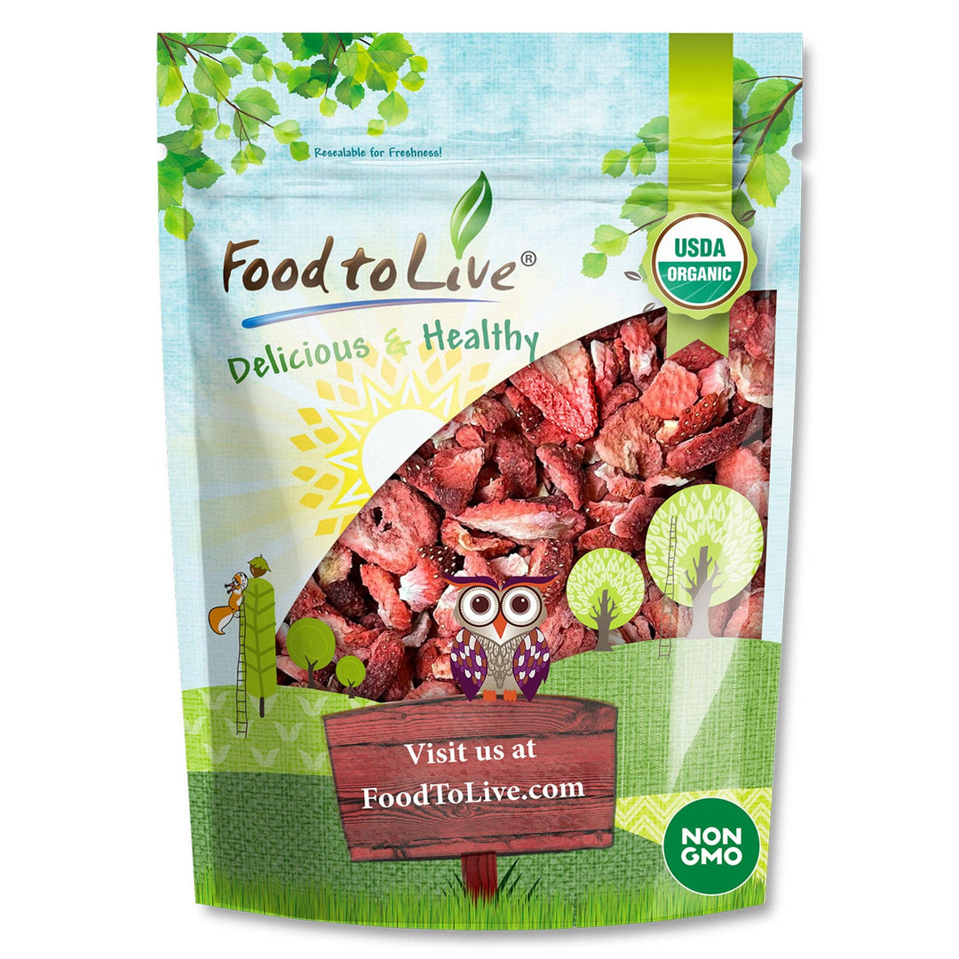 Organic Freeze-Dried Strawberries – by Food to Live