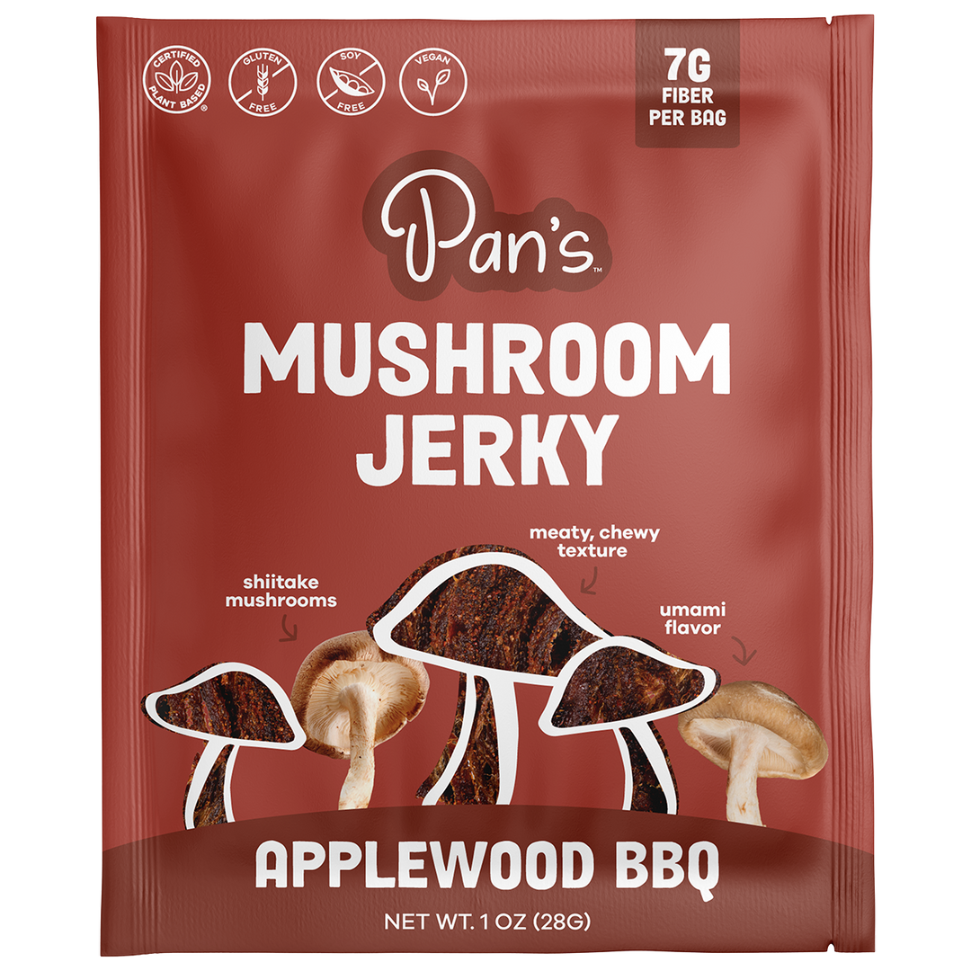 *NEW* 1oz Single Serve | Pan's Mushroom Jerky - Applewood BBQ