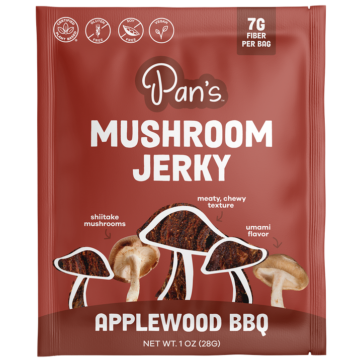 *NEW* 1oz Single Serve | Pan's Mushroom Jerky - Applewood BBQ