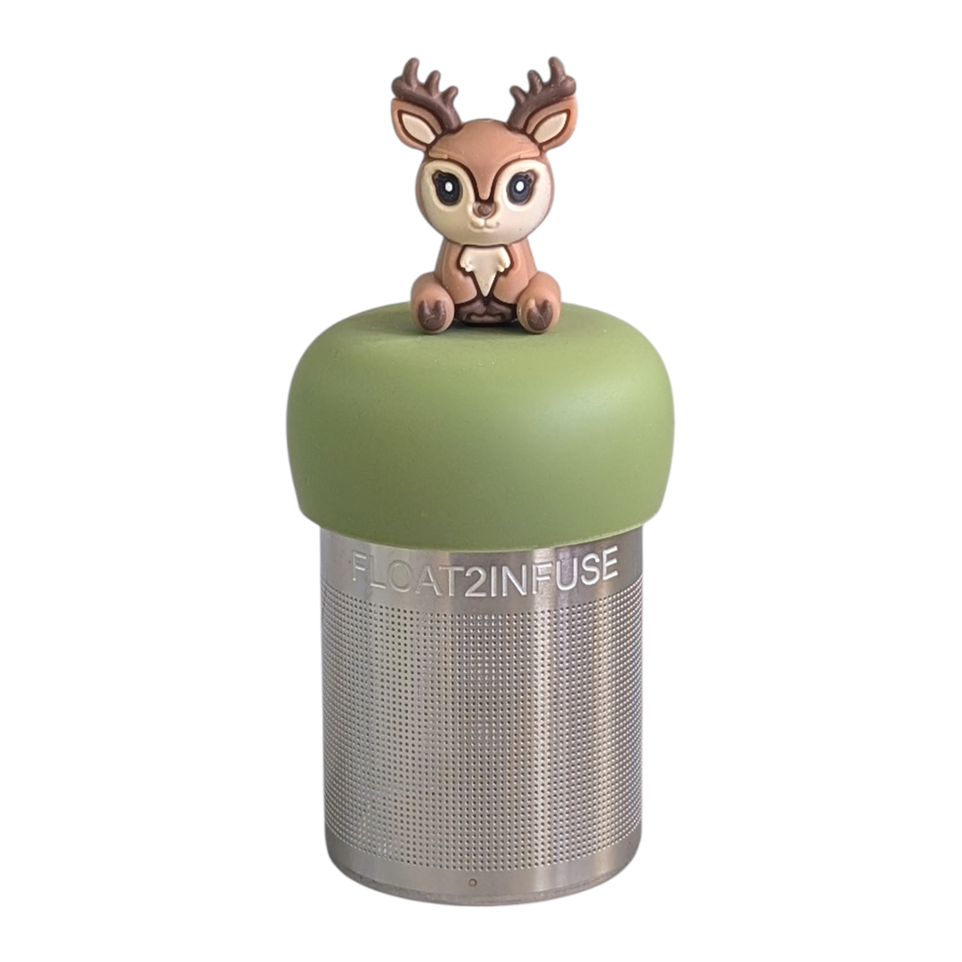 Deer | Floating Tea Steeper | Green Base | Brown Deer