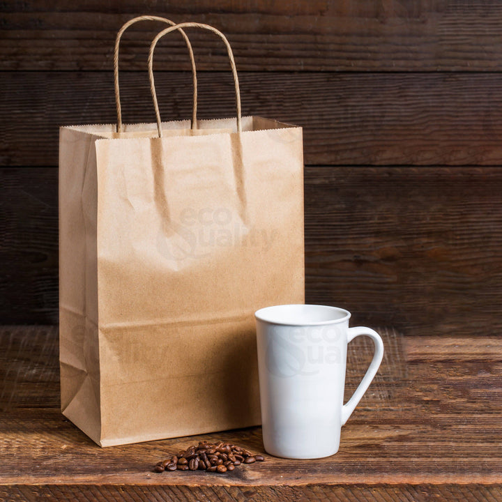 8x4.5x10.25 Tiny Kraft Paper Gift Bags