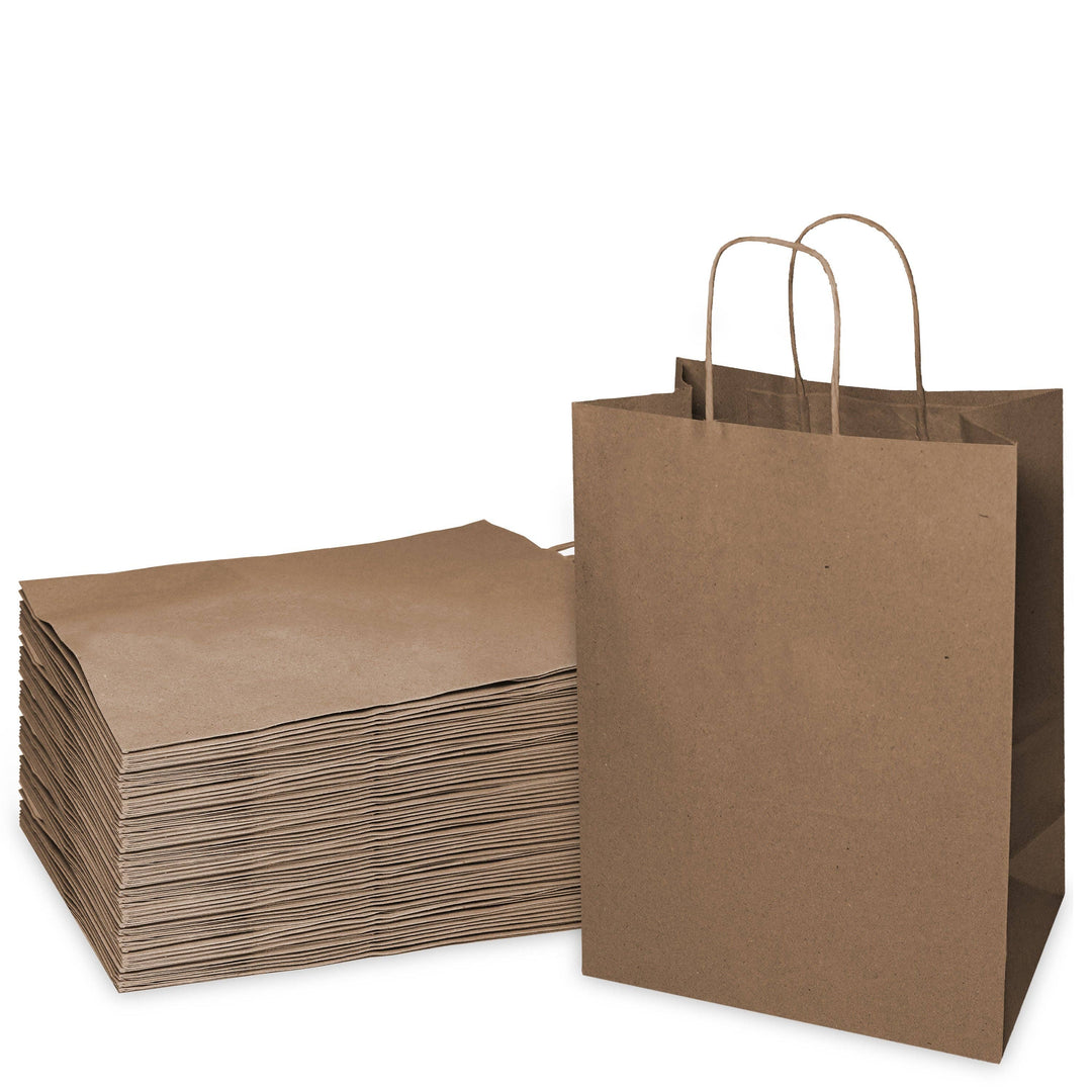 8x4.5x10.25 Tiny Kraft Paper Gift Bags