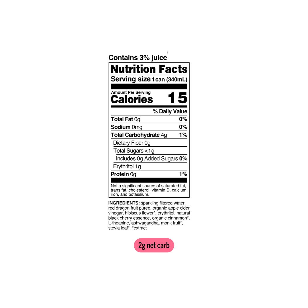 Sparkling Cherry Hibiscus 12-pack Botanical Water