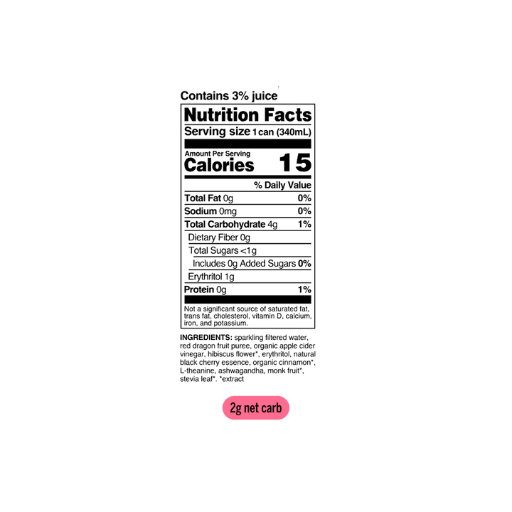 Sparkling Cherry Hibiscus 12-pack Botanical Water