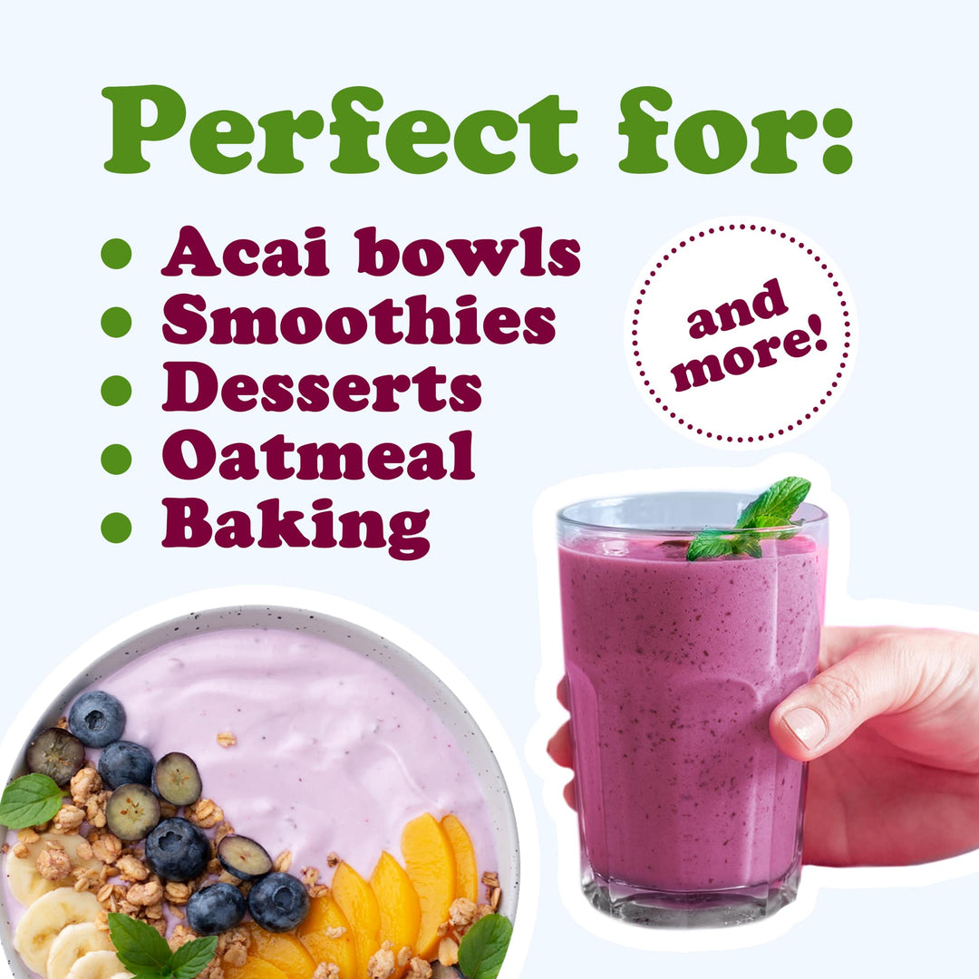 Organic Acai Berry Powder –Non-GMO,Kosher, Raw,Freeze-Dried