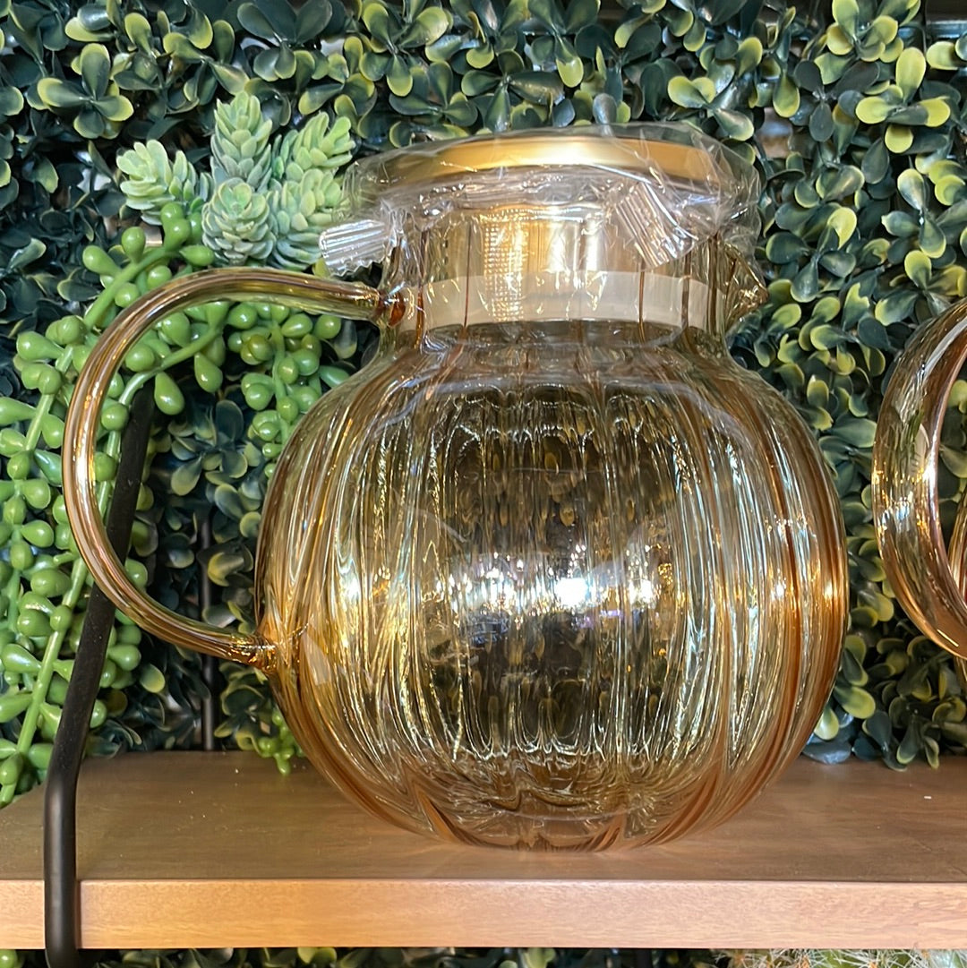 Golden Glass Pour Pitcher