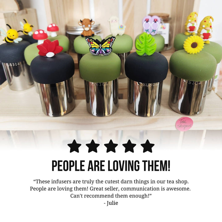 Spotted Cow | Floating Tea Steeper | Green Base | Pink Nose