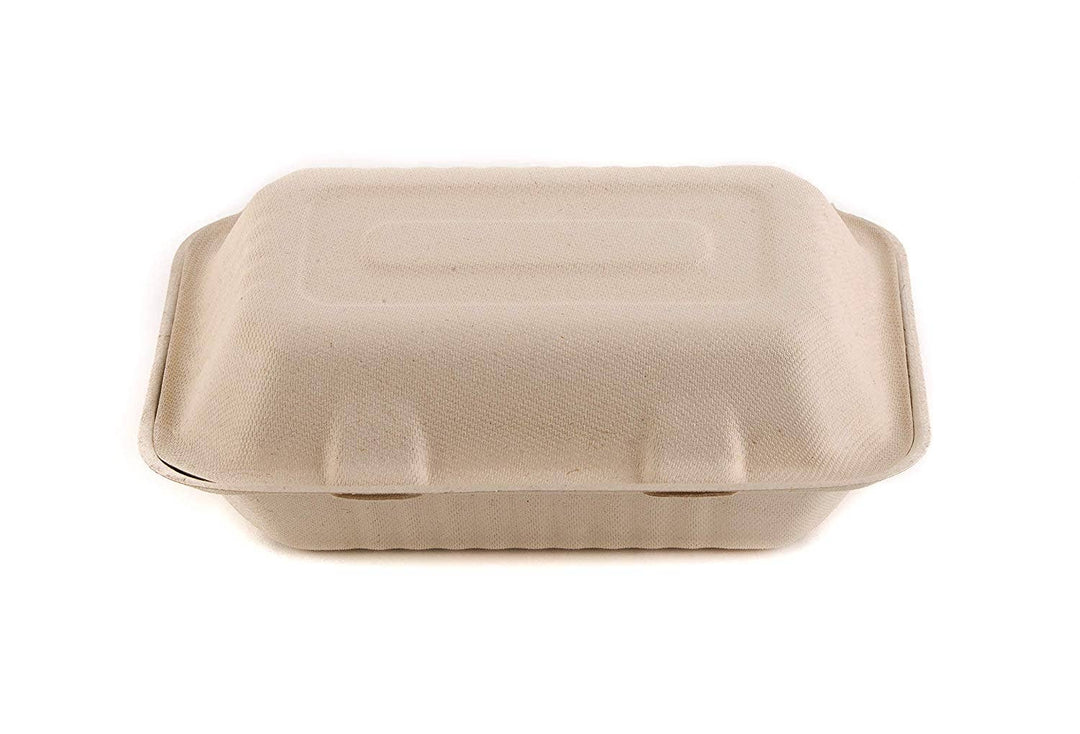 Compostable Clamshell Take Out Food Container 6x9x3