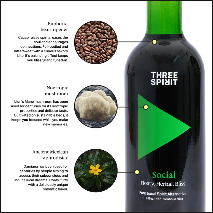 Social Functional Non Alcoholic Spirit (6 x 16.9oz bottle)