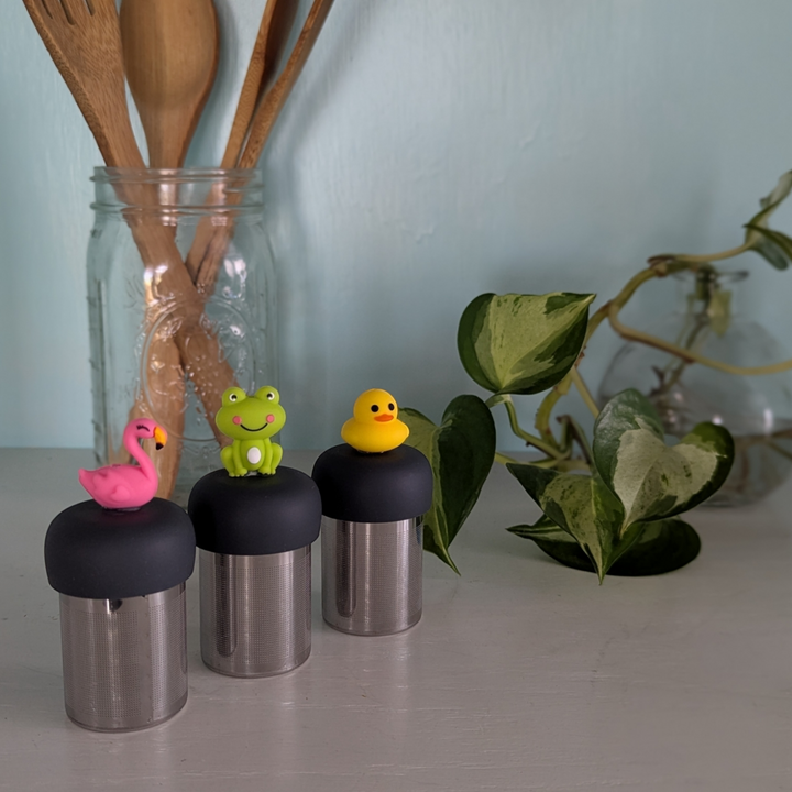 Frog | Floating Tea Steeper | Grey Base | Green