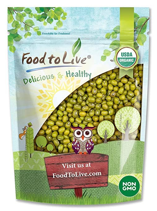 Organic Mung Beans – Whole Dried Beans, Green Gram, Raw