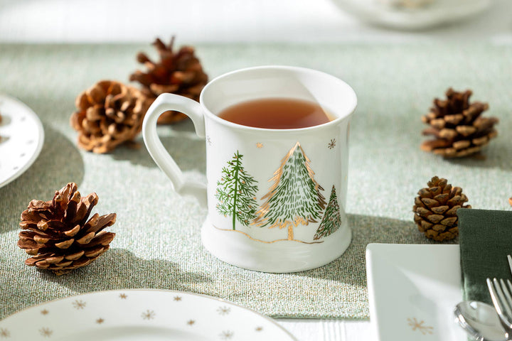 Christmas Pine Trees 12oz Fine Porcelain Mug