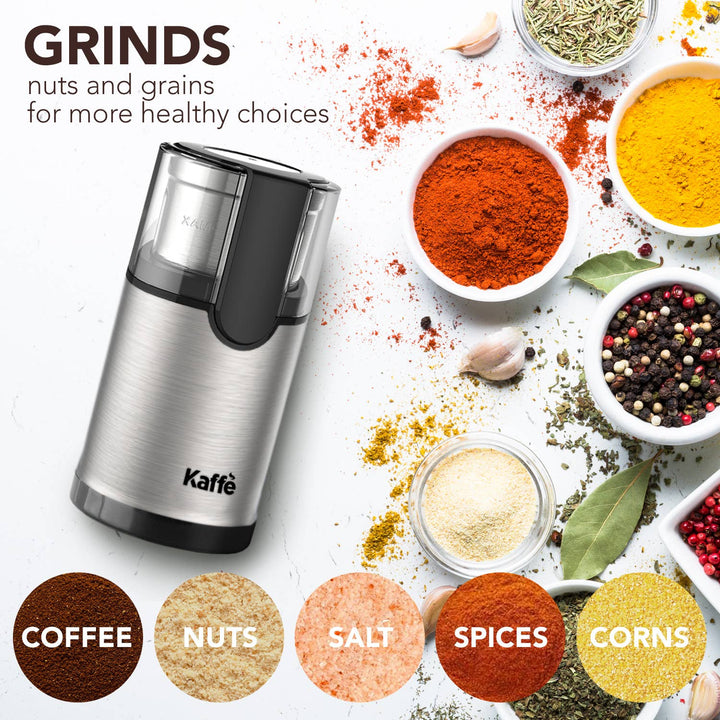 Kaffe Electric Blade Coffee Grinder w/ Removable Cup (4.5oz)