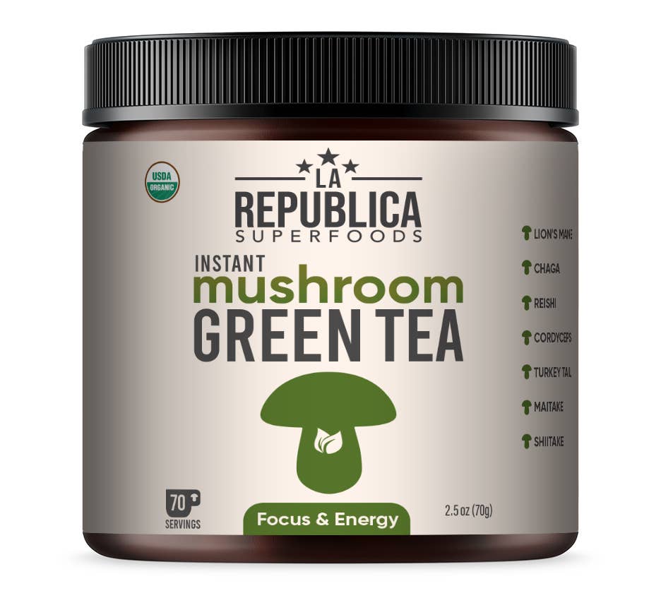 La Republica Instant Green Tea with 7 Mushrooms