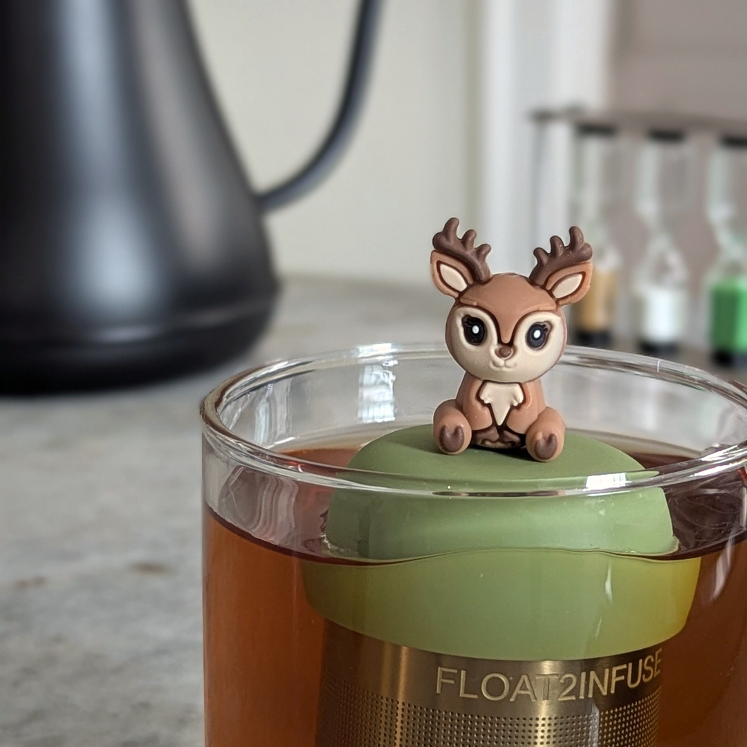 Deer | Floating Tea Steeper | Green Base | Brown Deer