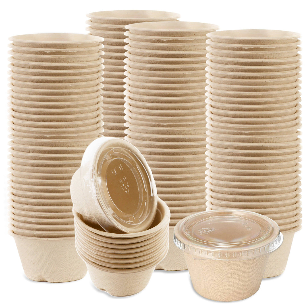 2Oz Compostable Souffle Portion Cup with Lid, Disposable