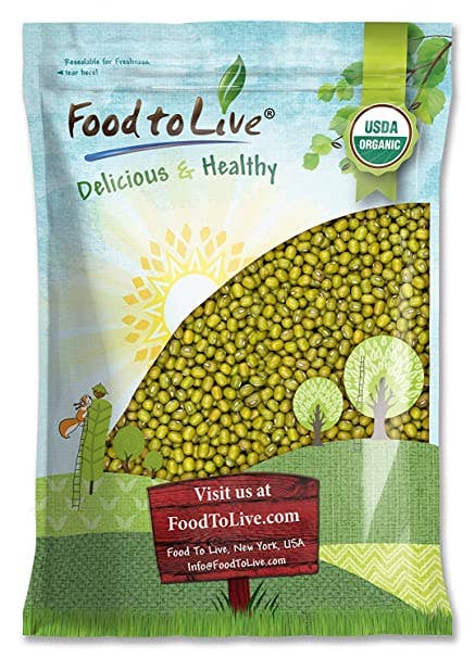 Organic Mung Beans – Whole Dried Beans, Green Gram, Raw