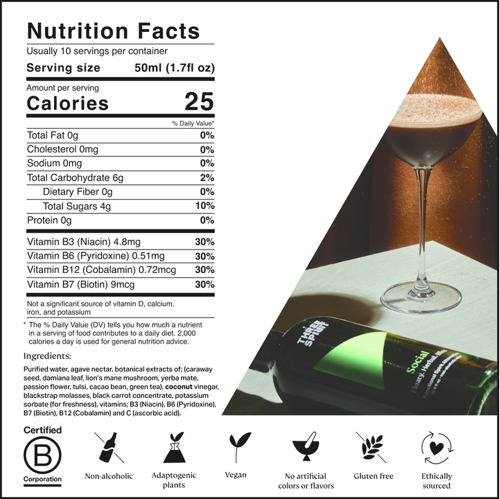 Social Functional Non Alcoholic Spirit (6 x 16.9oz bottle)