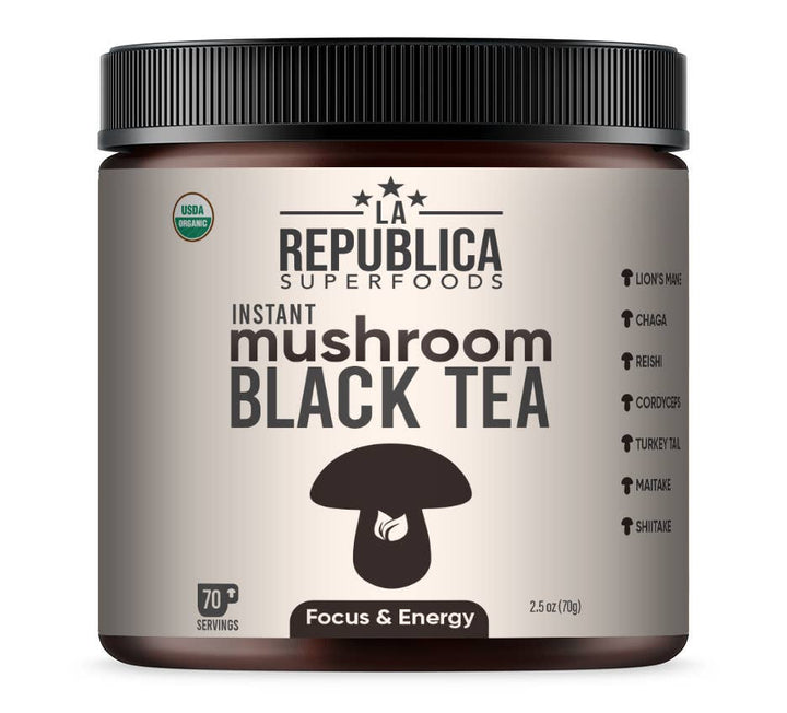 La Republica Black Tea with 7 Mushrooms (Instant)
