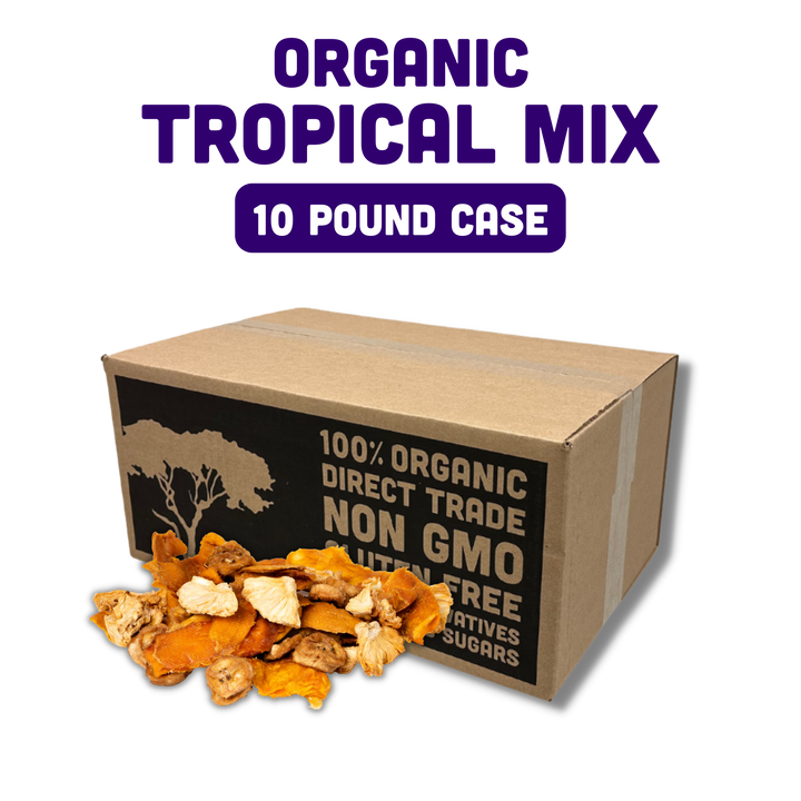 Organic Dried Tropical Mix - 10 pound bulk case
