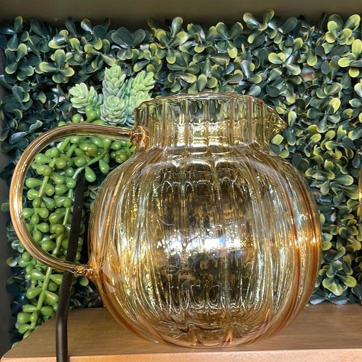 Golden Glass Pour Pitcher