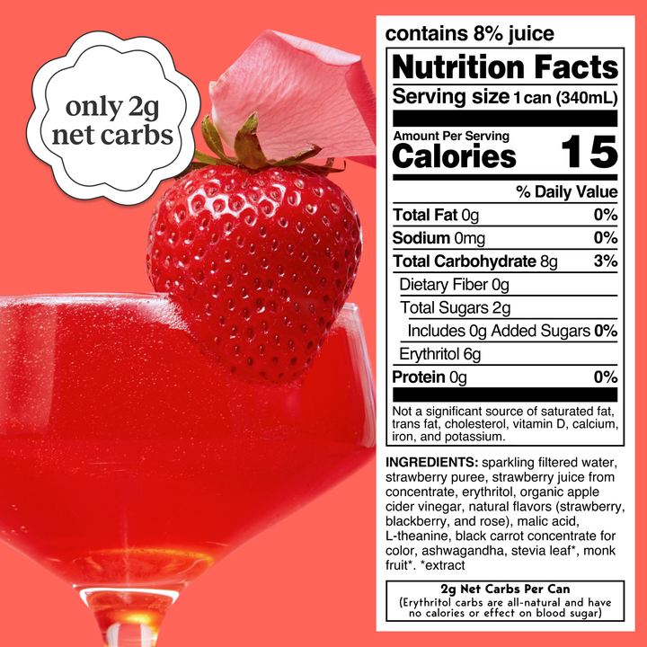 Strawberry Rose 12-pack Botanical Water