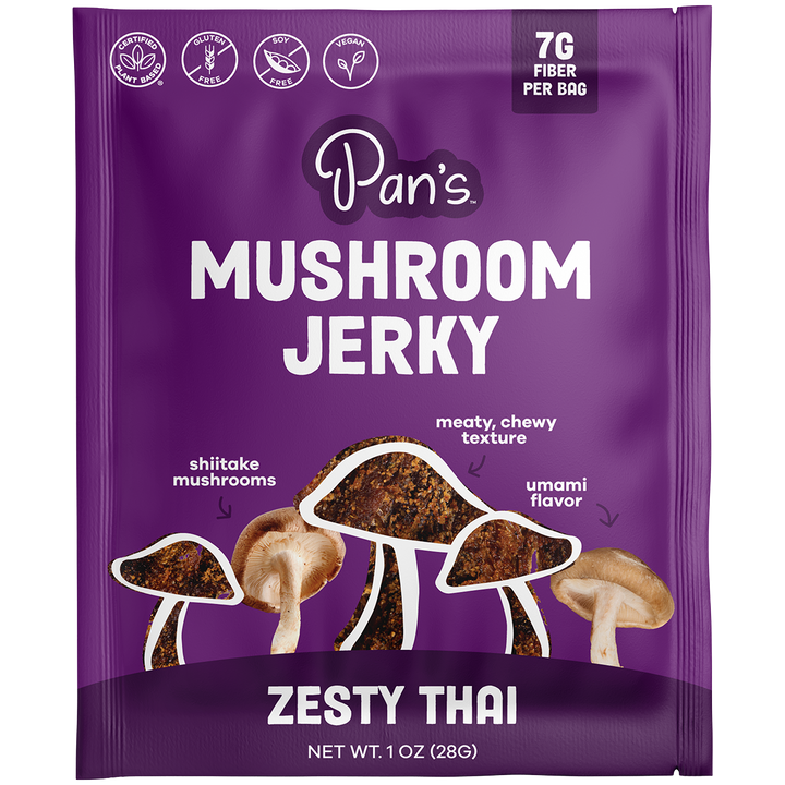 *NEW* 1oz Single Serve | Pan's Mushroom Jerky - Zesty Thai