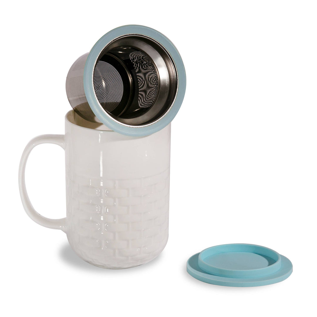 Weave 15oz Tea Infuser Mug White