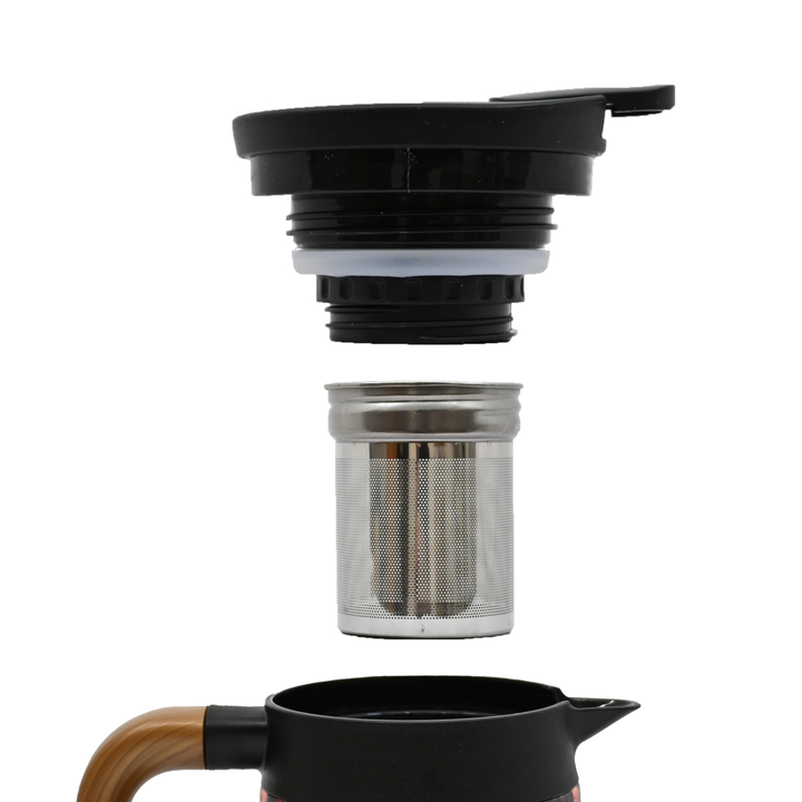 32oz Thermal Tea Kettle with Infuser Strainer Floral (1/24)