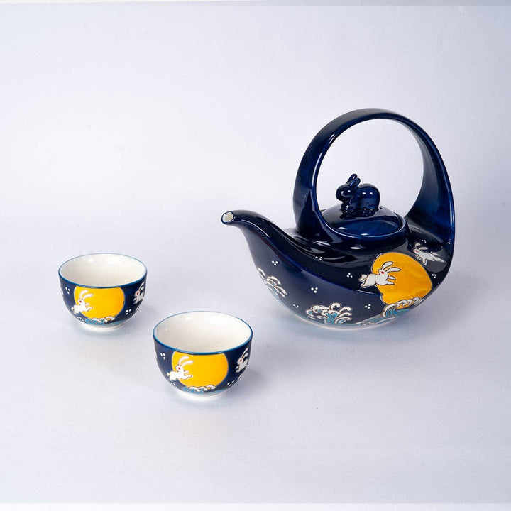 Moon Rabbit Tea Set 22oz Tea Pot with 2 Cups (1/8)