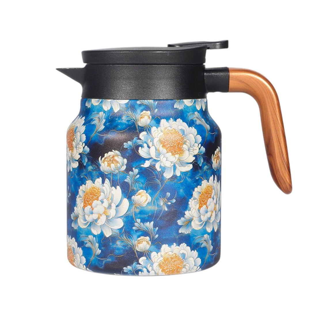 32oz Thermal Tea Kettle with Infuser Strainer Kiku Flower (1/24)