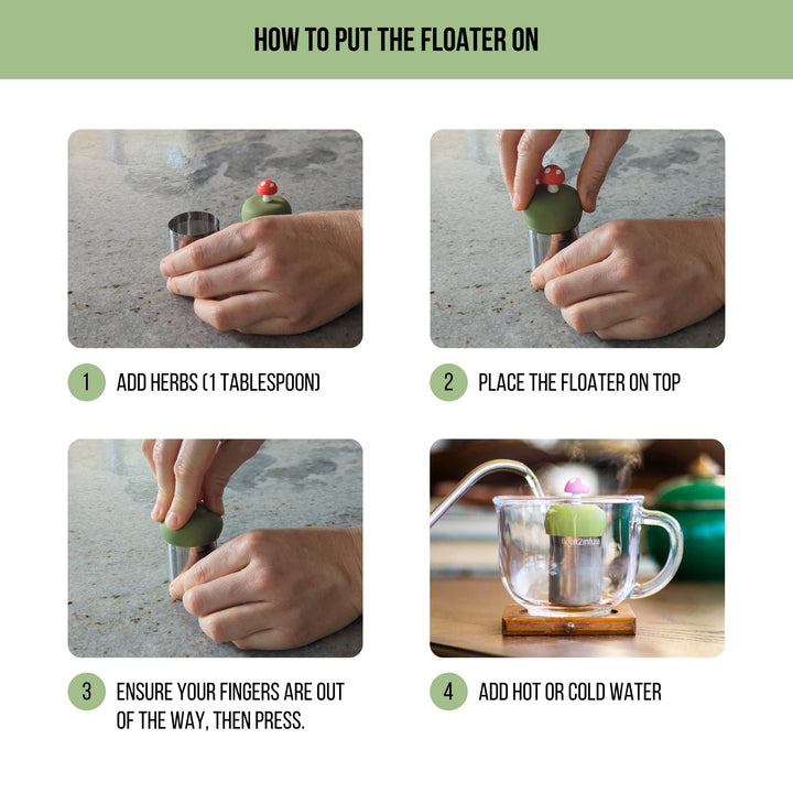 Baby Highland Cow | Floating Tea Steeper | Green Base