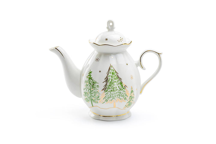 Christmas Pine Trees 40oz Fine Porcelain Teapot
