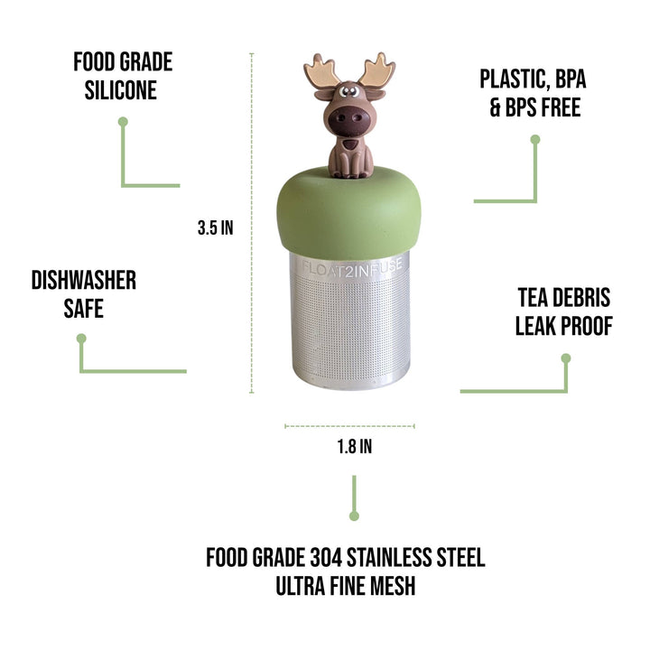 Moose | Floating Tea Steeper | Dark Brown Base | Brown Moose