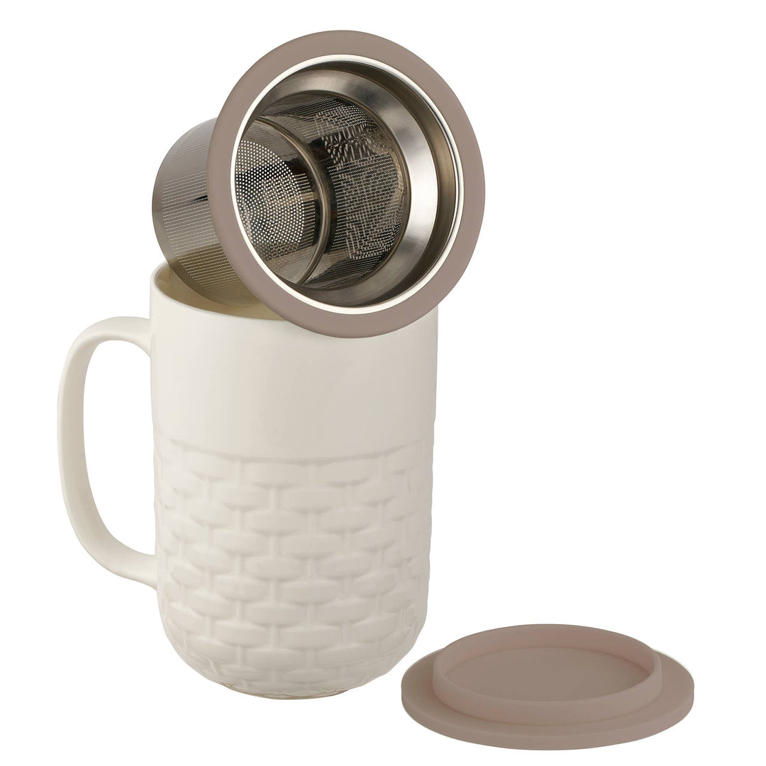 Weave 15oz Tea Infuser Mug White