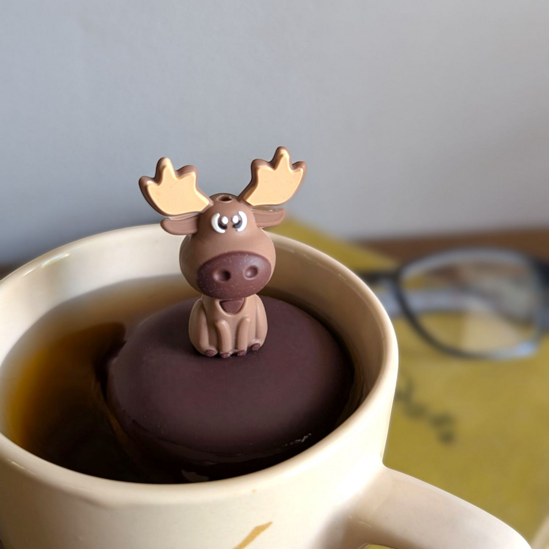 Moose | Floating Tea Steeper | Dark Brown Base | Brown Moose